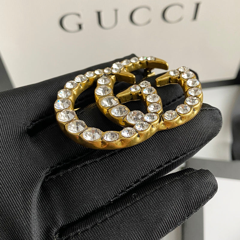 Vintage Diamond Letter Brooch