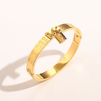 Lock Pendant Monogram Bracelet