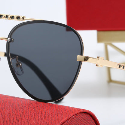 Fashion metal frame universal sunglasses