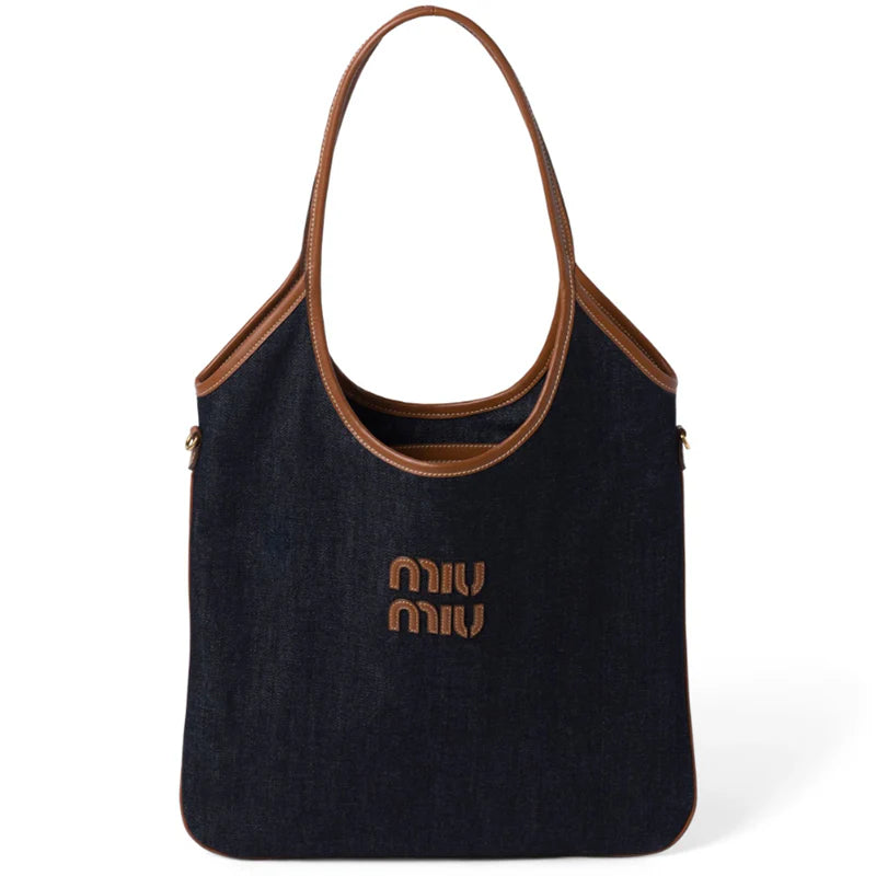 Retro Denim Canvas Tote Bag
