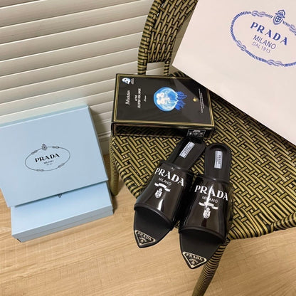 Triangle Logo Transparent Flat Slippers