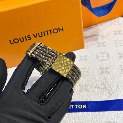 5-Layer Monogram Leather Bracelet