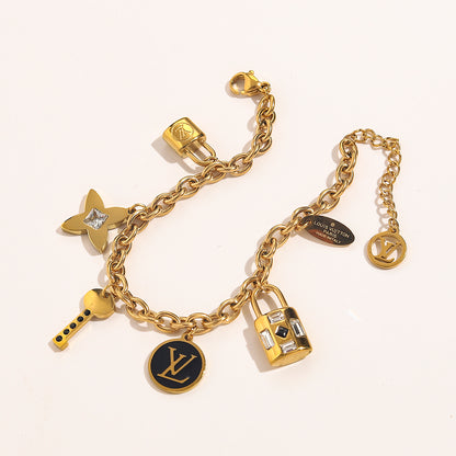 Key Lock Adjustable Bracelet