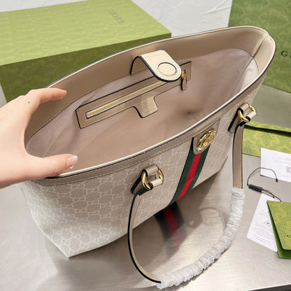 Monogram Beige Large Capacity Tote Bag