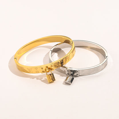 Lock Pendant Monogram Bracelet