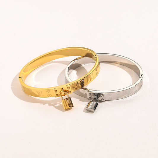 Lock Pendant Monogram Bracelet