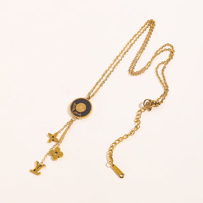 Monogram Disc Logo Necklace