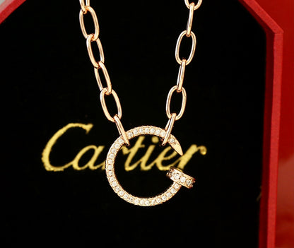 Nail Rhinestone Necklace