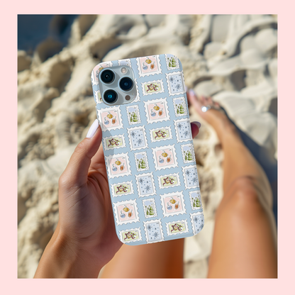 Winter Blues Stamp Phone Case