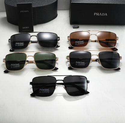 New polarized stylish casual metal sunglasses 5487
