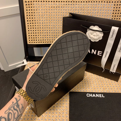Straw Flip Flop Chain Sandals