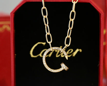 Nail Rhinestone Necklace
