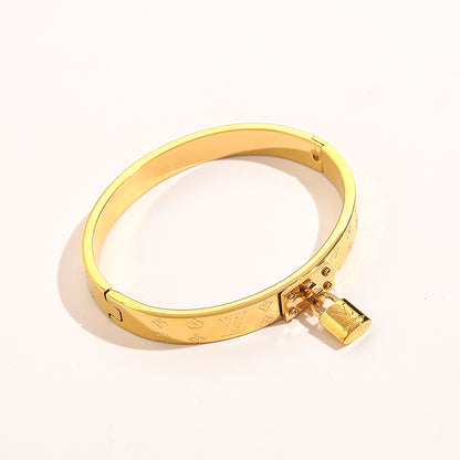 Lock Pendant Monogram Bracelet