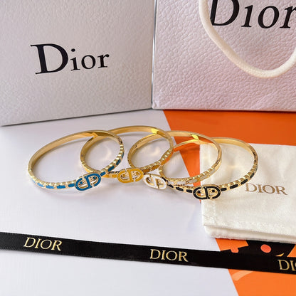 4 Color Epoxy Letter Bracelet