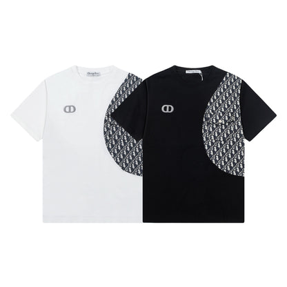 2025ss embroidered splicing t-shirt