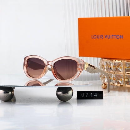 Cat-Eye Sunglasses with Side Metal Pattern 0714